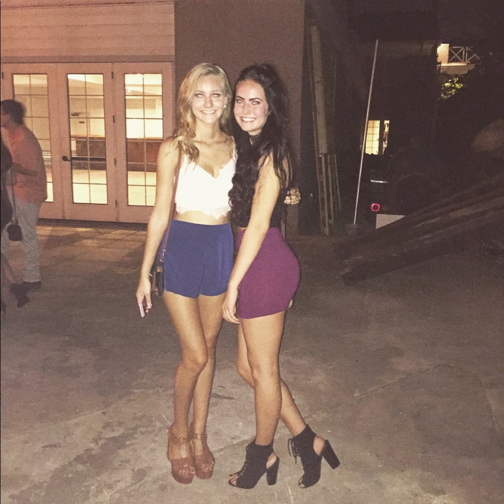 Purple mini skirt